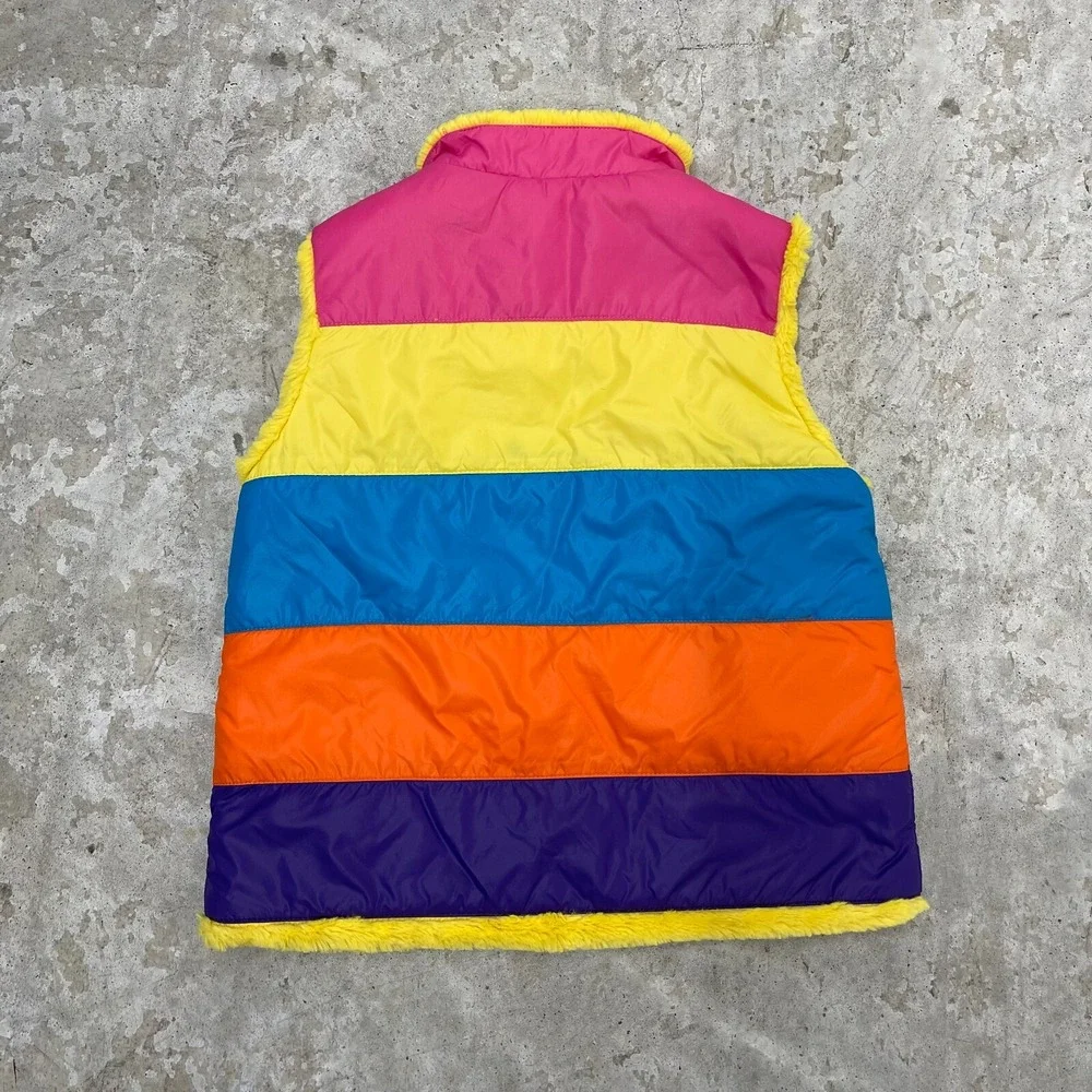 Hanna Andersson Vest‎ Kids 130 Multicolor Puffer Rainbow Colorful Youth Girls